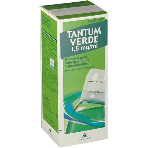 TANTUM VERDE 1,5 mg/ml SOLUCIÓN PARA GARGARISMOS Y ENJUAGUE BUCAL