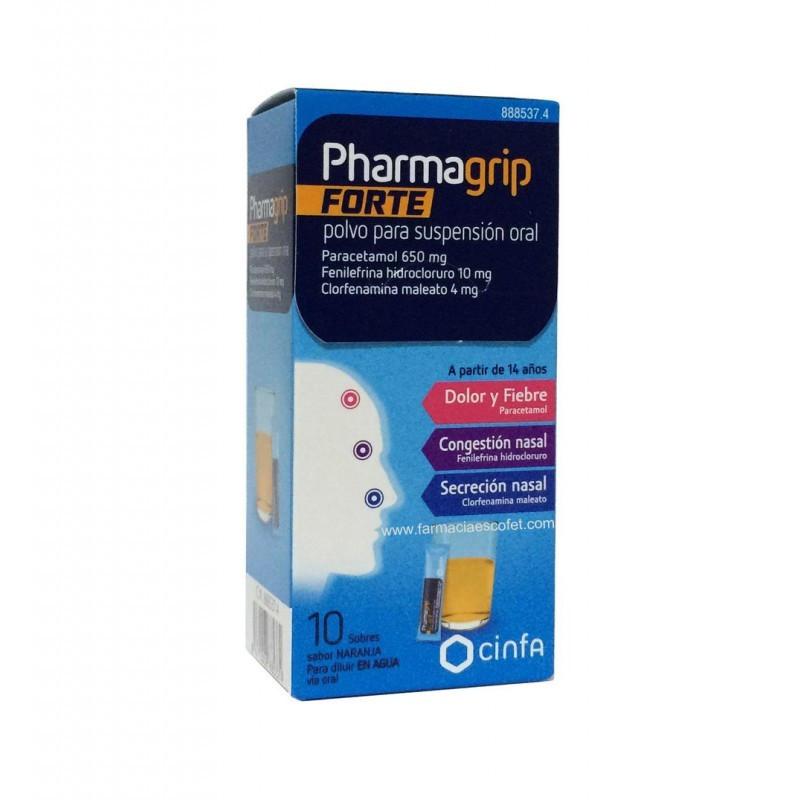 PHARMAGRIP FORTE 10 SOBRES POLVO PARA SUSPENSION ORAL